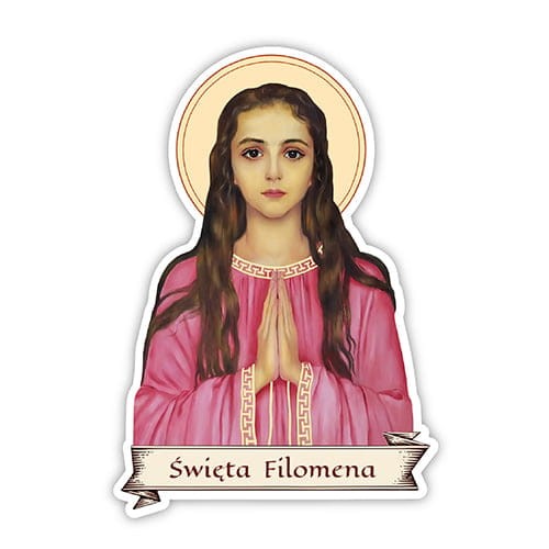 Naklejka Św. Filomena - Symbol Wiary i Czystości