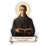 Naklejka religijna z wizerunkiem św. Maksymiliana Marii Kolbego