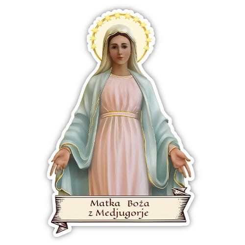 Naklejka religijna Matka Boża z Medjugorje