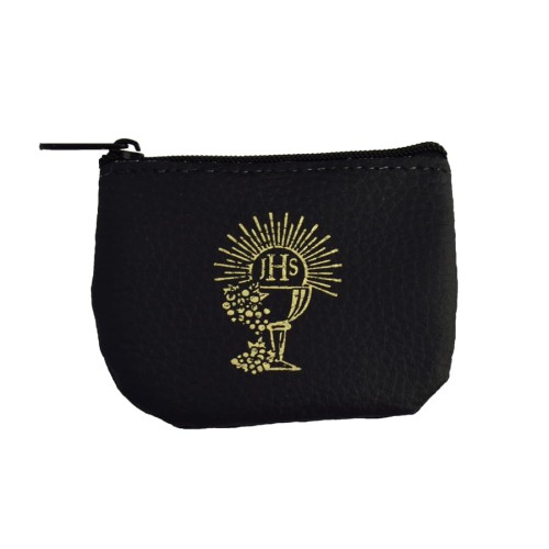 Etui na zamek z ekoskóry, czarne