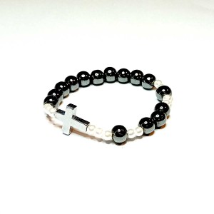 Bransoletka - 10 różańca - kamień naturalny - hematyt