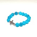 Bransoletka - 10 różańca - kamień naturalny - Amazonit
