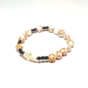 Dziesiątka różańca - kamień - Spoun Złoty Howlit