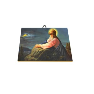 Jezus w ogrodzie oliwnym, obraz ceramiczny 