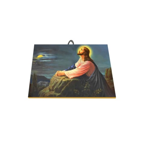 Jezus w ogrodzie oliwnym, obraz ceramiczny