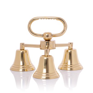 Dzwonki potrójne mosiężne gładkie