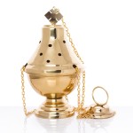 Trybularz mosiężny z krzyżykiem