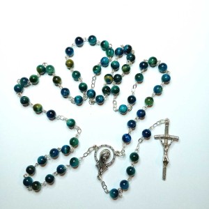 Różaniec kamień naturalny -  tygrysie oko 6mm