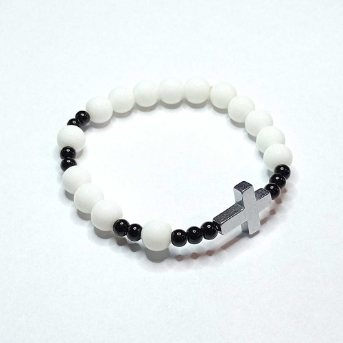 Bransoleta kamień naturalny jadeit obsydian