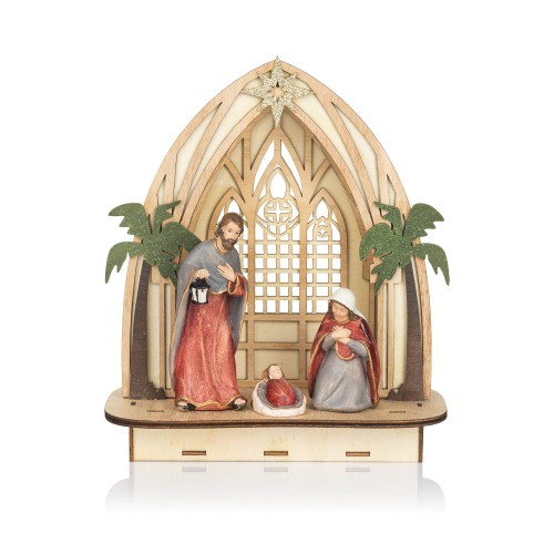 Szopka Bożonarodzeniowa - Święta Rodzina - Świecąca