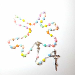 Różaniec do Pierwszej Komunii wieokolorowy 