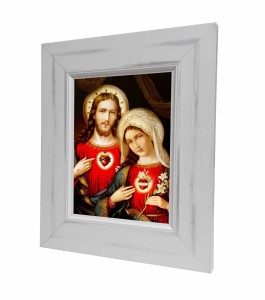 Serce Jezusa i Maryi, obraz ceramiczny