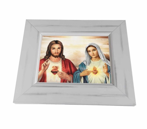 Serce Jezusa, Serce Maryi, obraz ceramiczny
