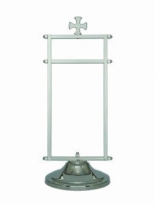 Stojak, wieszak na puryfikaterz - niklowany mosiądz - 25cm