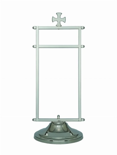 Stojak wieszak na puryfikaterz - niklowany mosiądz - 25cm