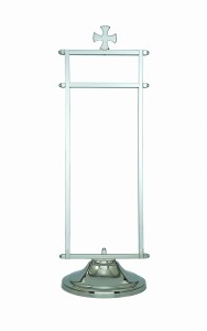 Stojak, wieszak na puryfikaterz - niklowany mosiądz - 30cm