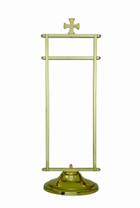 Stojak, wieszak na puryfikaterz - mosiężny - 30cm