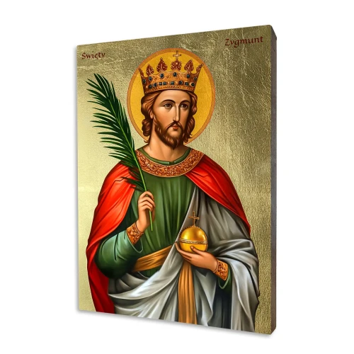 Ikona złocona Świętego Zygmunta