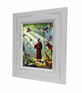 Święty Franciszek, obraz na ceramice