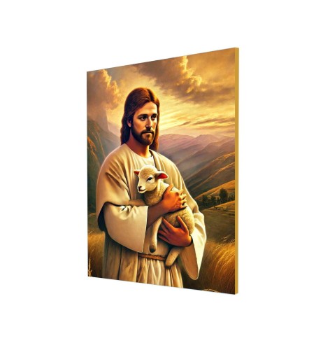 Jezus Chrystus Dobry Pasterz, oryginalny obraz ceramiczny
