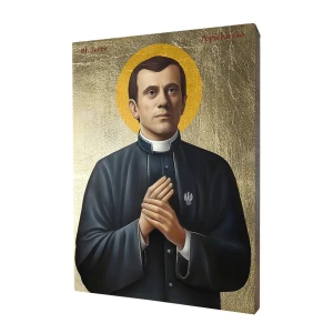 Ikona Religijna złocona Błogosławionego Jerzego Popiełuszko
