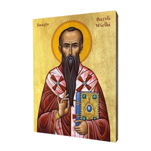 Ikona złocona Świętego Bazylego Wielkiego