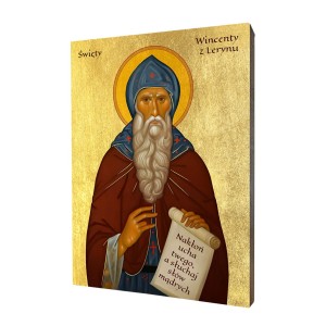 Ikona złocona Świętego Wincentego z Lerynu