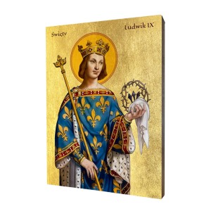 Ikona złocona Świętego Ludwika IX