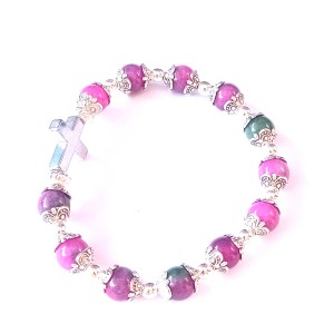 Bransoletka - różaniec - kamień naturalny turmalin