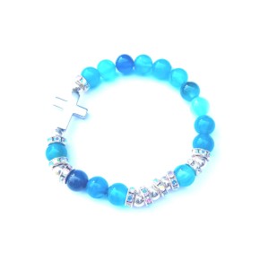 Bransoletka - różaniec - kamień naturalny onyks 