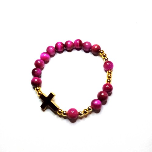 Bransoletka kamień naturalny czerwono-różowe tygrysie oko 4.jpg