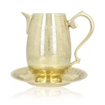 Dzbanek mosiężny z tacą-Chrzest Święty