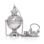 Trybularz mosiężny niklowany 23 cm