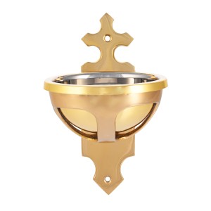 Kropielnica mosiężna krzyż