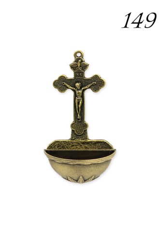 kropielnica metalowa z krzyżem