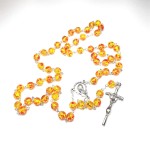 Różaniec - bursztyn syntetyczny