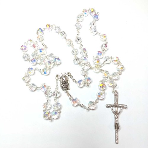 Różaniec szklany iminutujący kryształ swarowskiego .jpg
