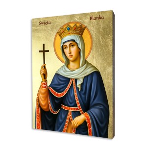 Ikona złocona -  Święta Blanka z Kastylii