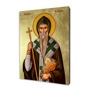 Ikona złocona - Święty Kilian z Bawarii