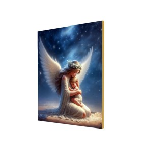 Anioł Stróż z dzieckiem, obraz na ceramice