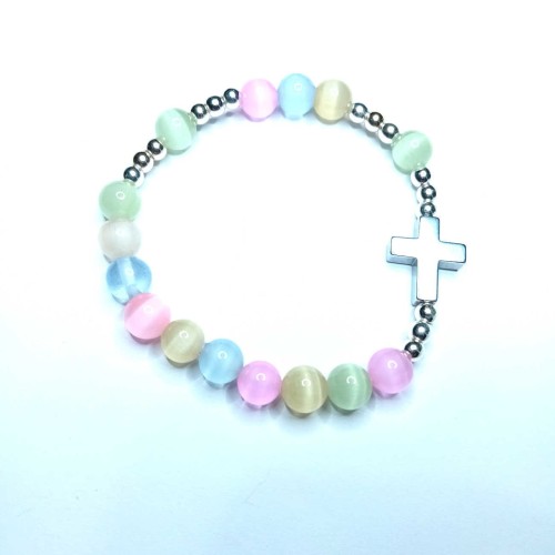 Bransoletka z kamienia naturalnego kwarcu tęczowego .jpg