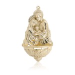 Kropielnica z mosiądzu, odlew - Św. Rodzina