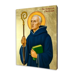 Ikona złocona, święty Seweryn z Noricum