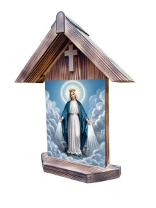 Kapliczka z obrazem na ceramice - Matka Boska Niepokalana