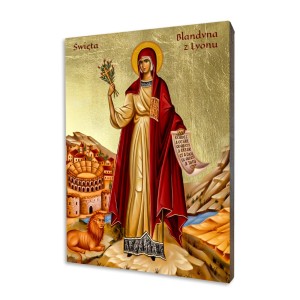 Ikona złocona Święta Blandyna z Lyonu
