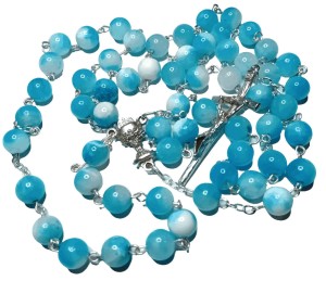 Różaniec do Pierwszej Komunii  kamień naturalny -  kamień perski 8nn