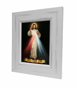 Jezus Miłosierny z promieniami, obraz ceramiczny