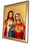 Serce Jezusa i Serce Maryi, Obraz na Ceramice, Ikoniczna Grafika