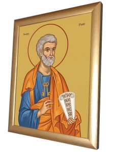 Obraz Świętego Piotra na Płytce Ceramicznej w Ramie – Ikoniczna Grafika