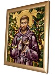 Obraz Św. Franciszek na Płytce Ceramicznej w Ramie – Ikoniczna Grafika